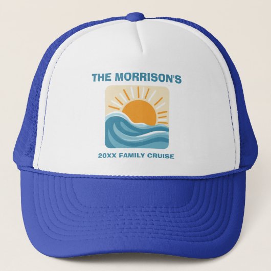 Custom Beach Family Reunion Ocean Cruise  Trucker Pet (Voorkant)