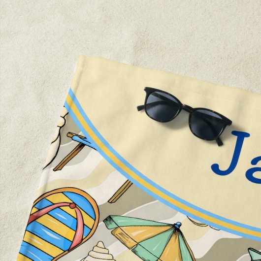 Custom Beach Flip Flop Strandlaken (In situ)