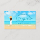 Custom Beach House Referral Card  Visitekaartje (Voorkant)