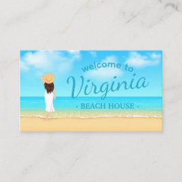Custom Beach House Referral Card  Visitekaartje