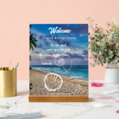 Custom Beach House Rentals Home Wifi Instructions Acryl Bord (Huwelijk)