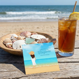 Custom Beach House Vacation Rental Gift Certificat Vierkante Visitekaartjes