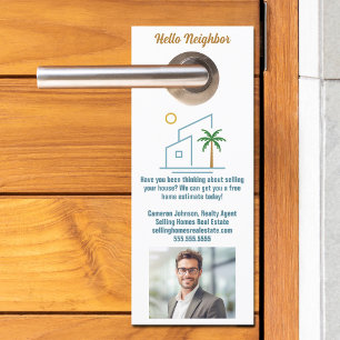 Custom Beach House Vastgoed Bedrijf Marketing Deurhanger