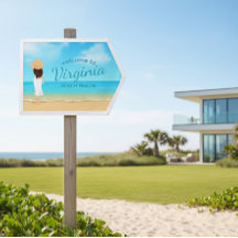 Custom Beach House Welcome Pennant Banner