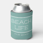 Custom Beach Life Zee Zoute Golven Blikjeskoeler (Blikje Voorkant)