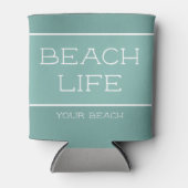 Custom Beach Life Zee Zoute Golven Blikjeskoeler (Voorkant)