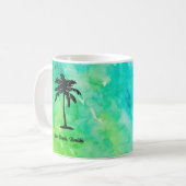 Custom Beach Palm Tree Nautical Koffiemok (Voorkant links)