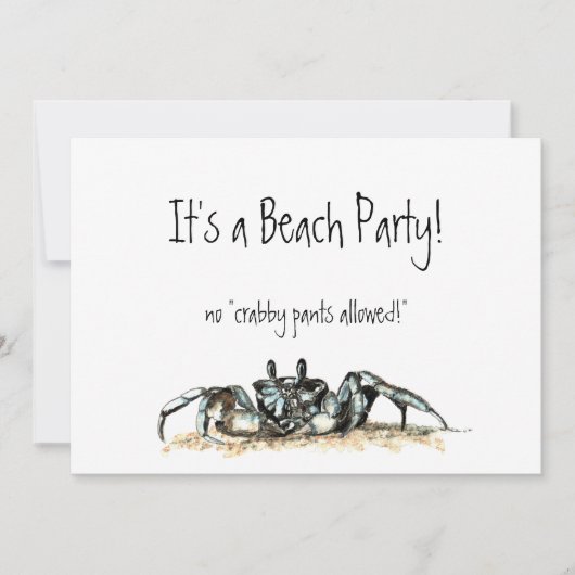 Custom Beach Party Nodig geen crabby broeken uit Kaart (Voorkant)