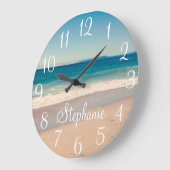 Custom Beach Photo and Text Grote Klok (Hoek)