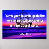 Custom Beach Quotes / Create Your Own Quote Poster (Voorkant)