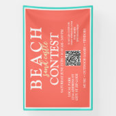 Custom Beach Sandcastle Contest | zomerevenement Spandoek (Verticaal)
