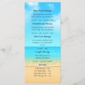 Custom Beach Spa Massage Services Menu Flyer (Voorkant)