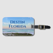 Custom Beach Town Mooie oceaan foto Bagagelabel (Voorkant (horizontaal))