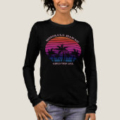 Custom Beach Trip Tropical Long Sleeve Women's Tri-Blend Shirt (Voorkant)
