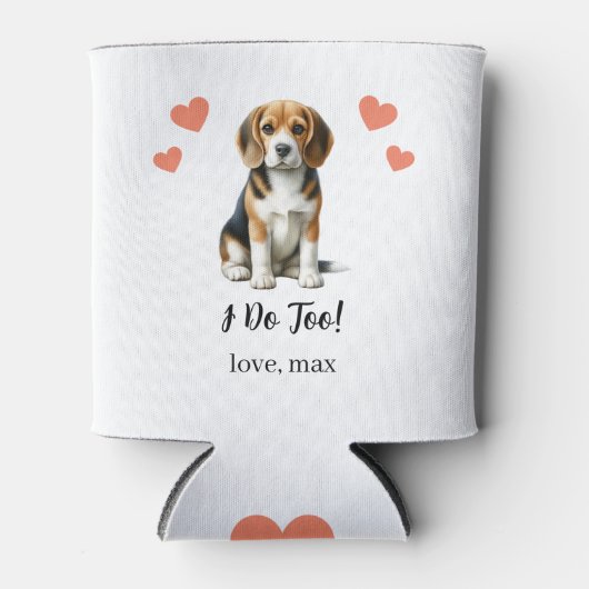 Custom Beagle Pet Wedding Koelbox Blikjeskoeler (Voorkant)