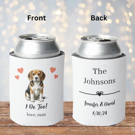 Custom Beagle Pet Wedding Koelbox Blikjeskoeler