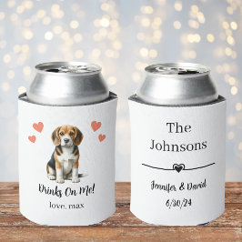 Custom Beagle Pet Wedding Koelbox Blikjeskoeler