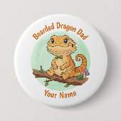 Custom Bearded Dragon Dad Button (Voorkant)