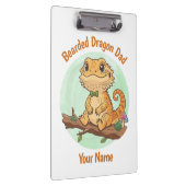 Custom Bearded Dragon Dad Clipboard Klembord (Rechts)