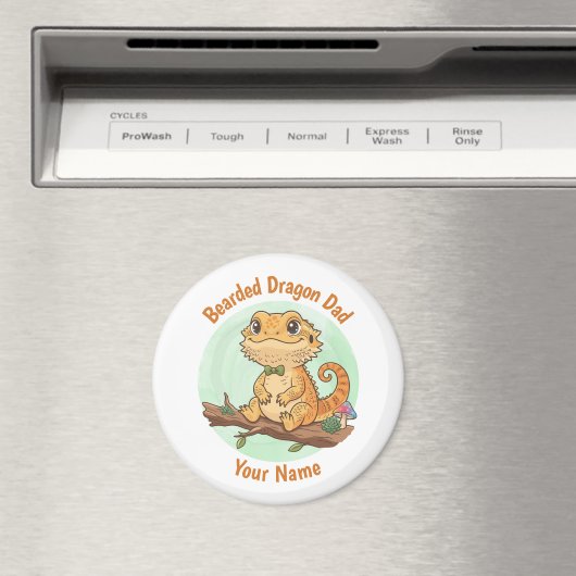 Custom Bearded Dragon Dad Magnet (Insitu (Vaatwasser))