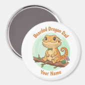 Custom Bearded Dragon Dad Magnet (Voorkant / Achterkant)