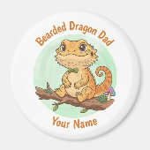 Custom Bearded Dragon Dad Magnet (Voorkant)