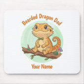 Custom Bearded Dragon Dad Mouse Pad Muismat (Voorkant)
