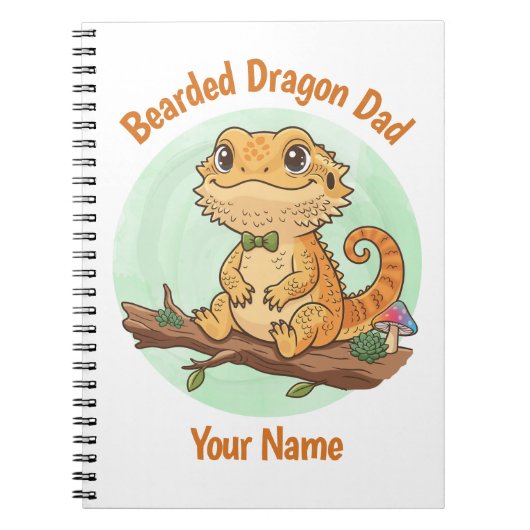 Custom Bearded Dragon Dad Notebook Notitieboek (Voorkant)
