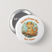 Custom Bearded Dragon Mom Button (Voorkant /achterkant)
