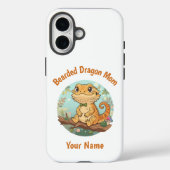 Custom Bearded Dragon Mom iPhone Case (Achterkant)