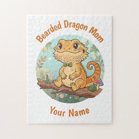 Custom Bearded Dragon Mom Jigsaw Puzzle Legpuzzel (Verticaal)
