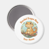 Custom Bearded Dragon Mom Magnet (Voorkant / Achterkant)