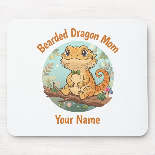 Custom Bearded Dragon Mom Mouse Pad Muismat (Voorkant)