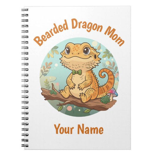 Custom Bearded Dragon Mom Notebook Notitieboek (Voorkant)