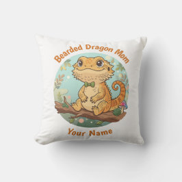 Custom Bearded Dragon Mom Throw Pillow Kussen