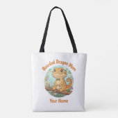 Custom Bearded Dragon Mom Tote Bag (Achterkant)