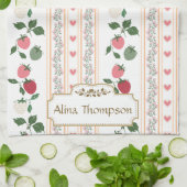 Custom beautiful retro pattern botanical mama theedoek (Gevouwen)