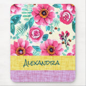 Custom beautiful texture background floral muismat (Voorkant)