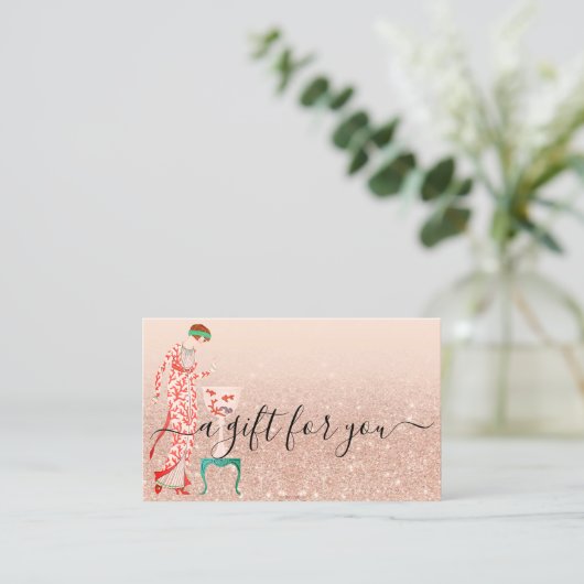 Custom Beauty Hair Nail Small Business SPA Voucher Visitekaartje (Staand voorkant)