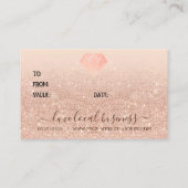 Custom Beauty Hair Nail Small Business SPA Voucher Visitekaartje (Achterkant)