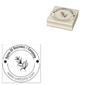 Custom Beauty Monogram Logo Uw Bedrijf & Tekst Rubberstempel (Gestempeld)