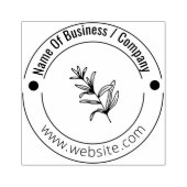 Custom Beauty Monogram Logo Uw Bedrijf & Tekst Rubberstempel (Afrduk)