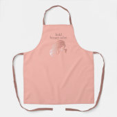 Custom Beauty Salon Naam Roze & Roos Gold Personee Schort (Voorkant)