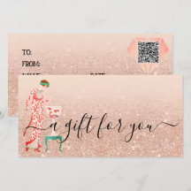 Custom Beauty Small Business Voucher QR Gift Kaart