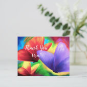 Custom Bedankt Briefkaart Kleurrijke Vlinders Art (Staand voorkant)