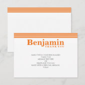 CUSTOM BEDANKT OPMERKING cool modern vet naam sina (Voorkant / Achterkant)