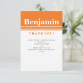 CUSTOM BEDANKT OPMERKING cool modern vet naam sina Kaart (Staand voorkant)