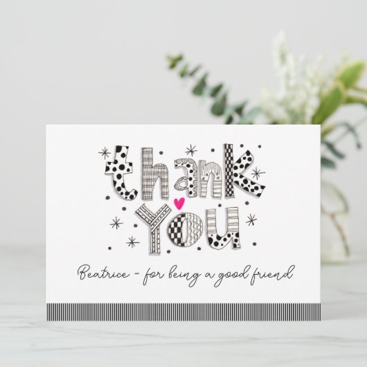 Custom Bedankt voor het zijn van mijn vriend Kaart (Staand voorkant)