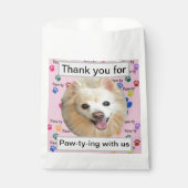 Custom Bedankt voor Paw-ty-ing Bedankzakje (Voorkant)