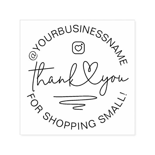 Custom Bedankt Zakelijke verpakking Zelfinktende Stempel (Design)